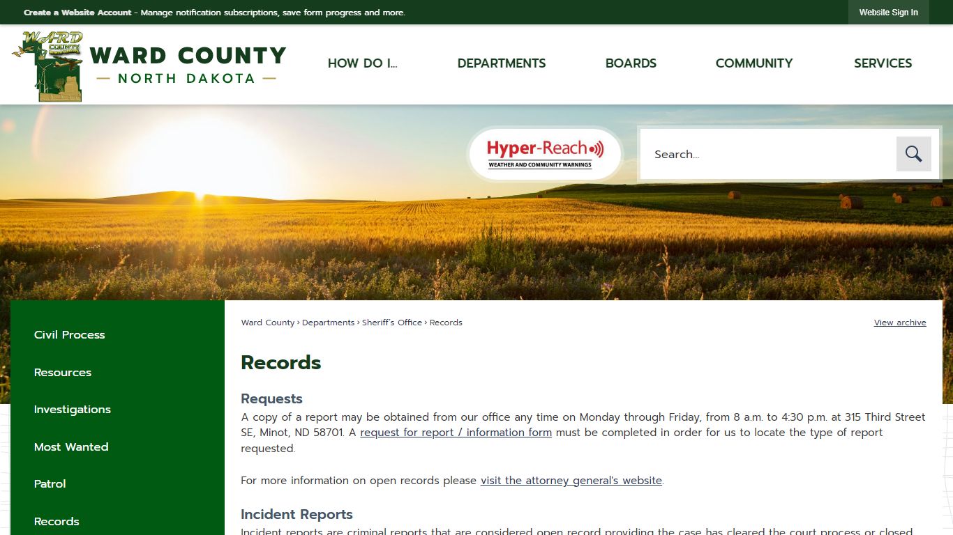 Records | Ward County, ND - Official Website